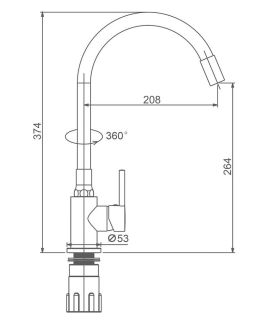 Смеситель для кухни Splenka S201.4407.05 сатин
